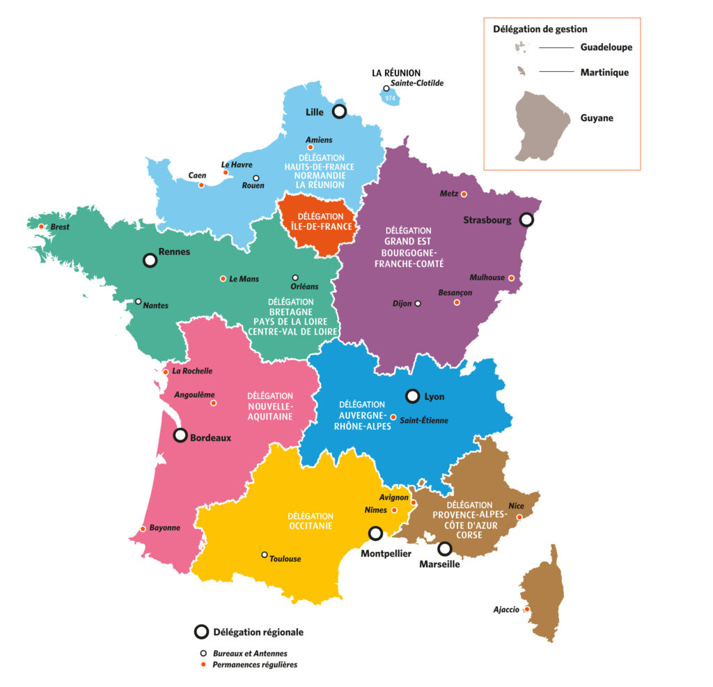 carte de France avec régions