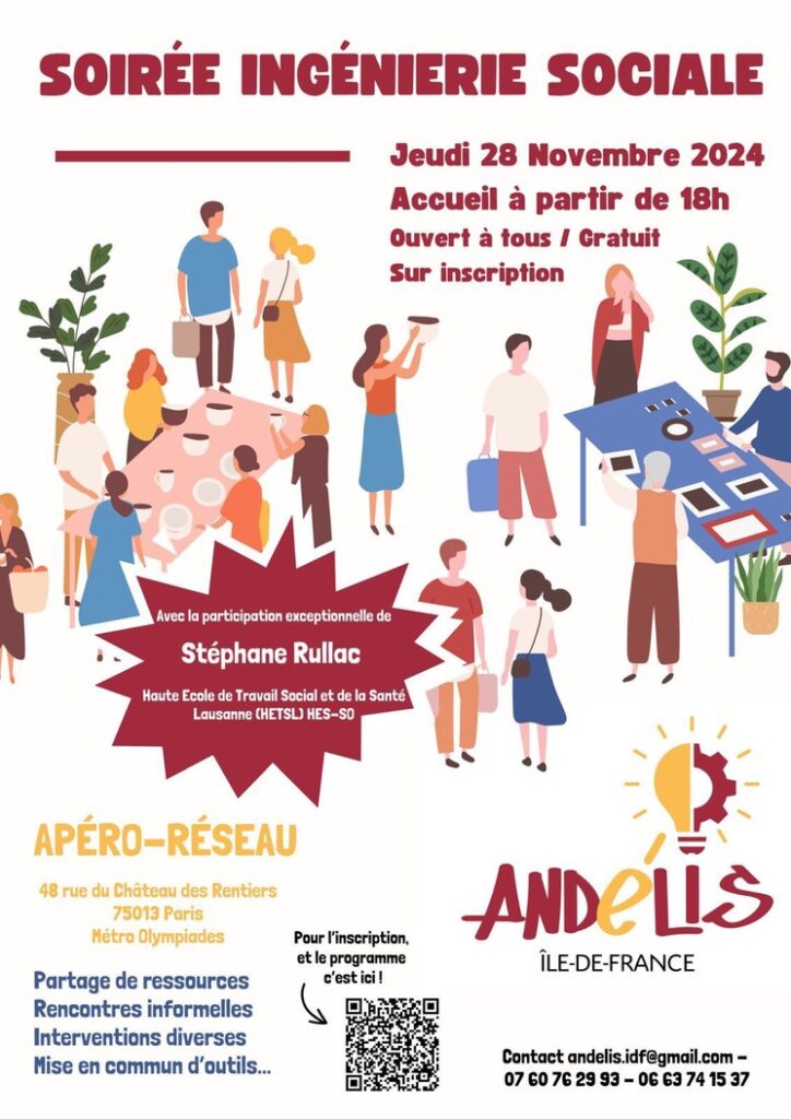 Affiche soirée Andélis Ile-de-France du 28 novembre 2024