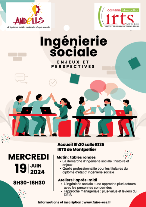 affiche Andélis intervention à l'IRTS de Montpellier